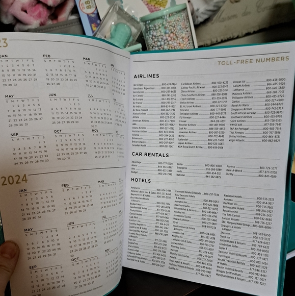 New 2pc aqua turquoise planner / journal set 2023 weekly & monthly - Picture 11 of 11